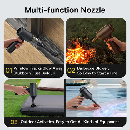 Baseus Cordless Car Vacuum Cleaner & Air Blower Gun – Portable Handheld