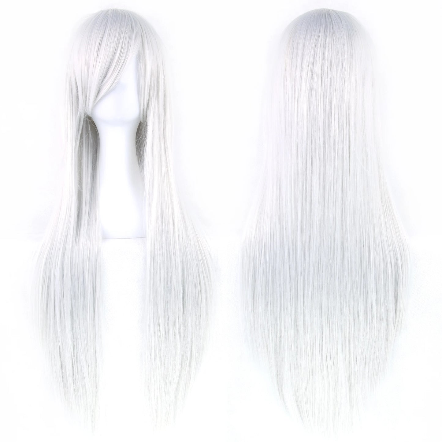 80cm Long Synthetic Cosplay Wig – Straight Hair, 36 Colors