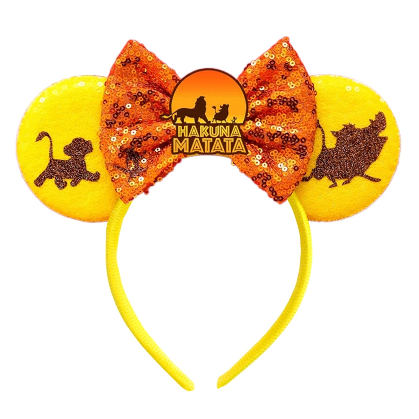 Mouse Ears Headband with Sequins & Bow – Kids & Adults