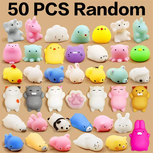 Mochi Squishy Kawaii Animal Toys – Stress Relief Squeeze Pack