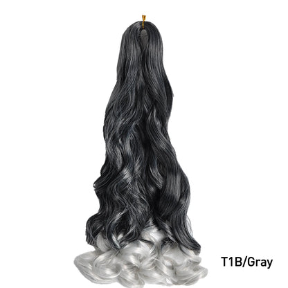 French Curl Braiding Hair 24 Inch – Pre-Stretched Synthetic Spiral Braids for Women