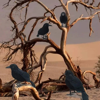 Realistic Artificial Crow Halloween Decoration – 1 or 3pcs