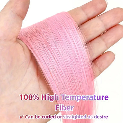 Colorful Clip-In Hair Extensions 5pcs Straight Synthetic 20 Inch