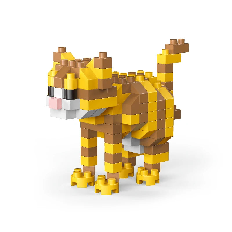 Mini Dog & Cat Building Blocks Toy – Lifelike Micro Brick Animal Figures