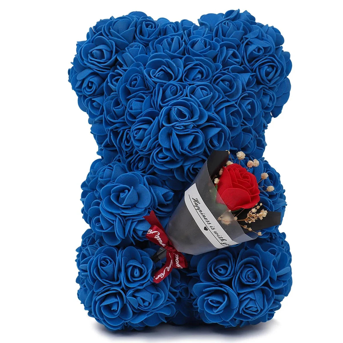 Rose Teddy Bear – Artificial Flower Bear Gift for Valentine's Day, Mother's Day & Birthdays
