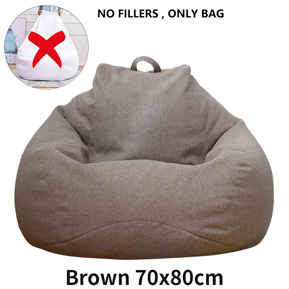 Large Soft Bean Bag Chair Cover Without Filler