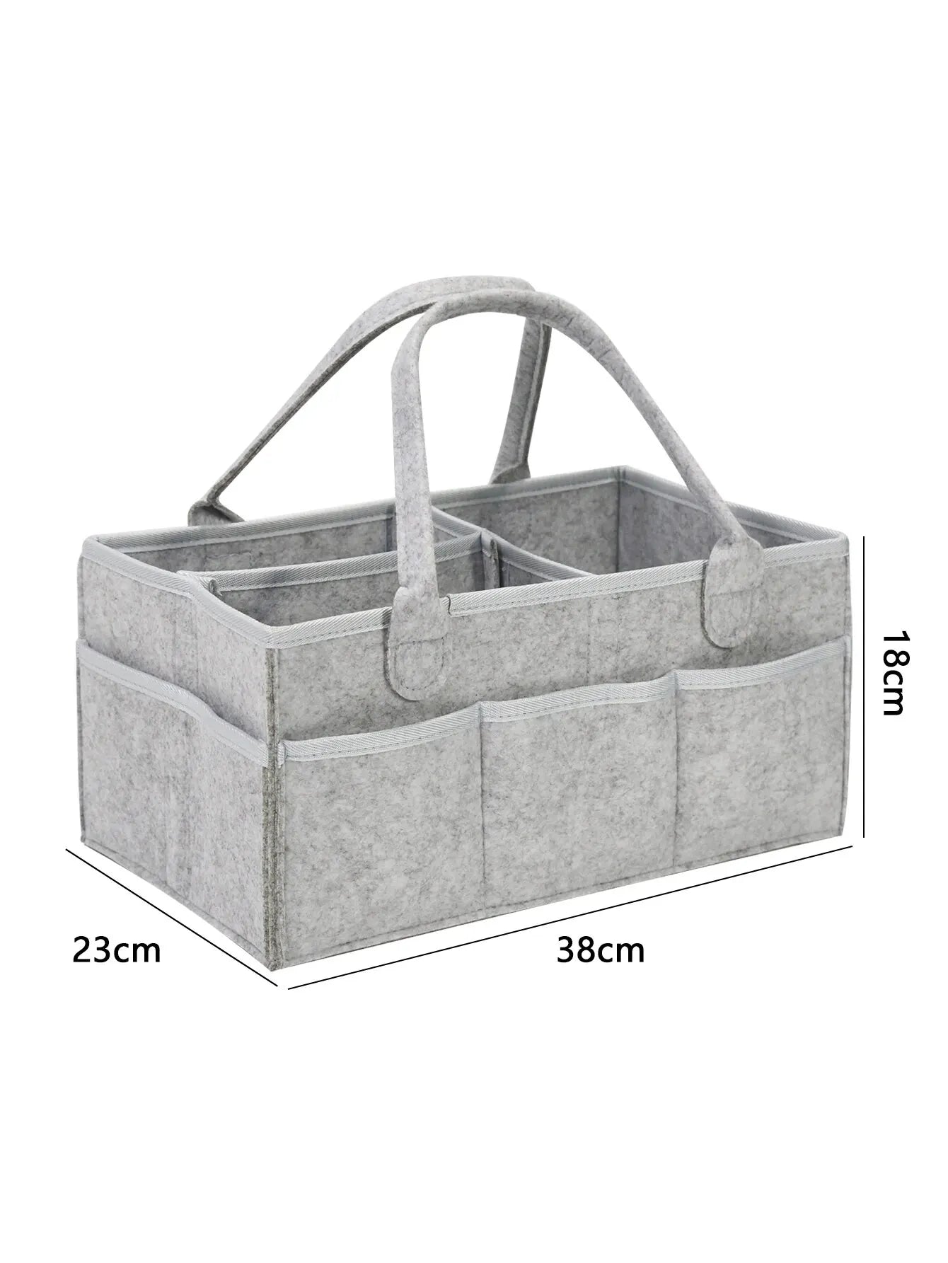 Diaper Caddy Organizer – Foldable Felt Storage Tote Bag