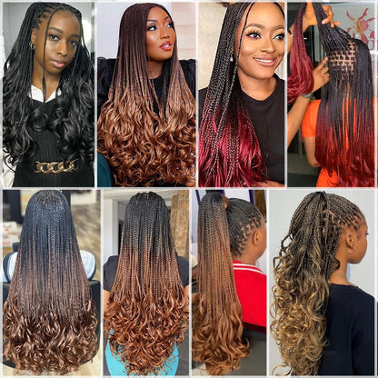 French Curl Braiding Hair 24 Inch – Pre-Stretched Synthetic Spiral Braids for Women
