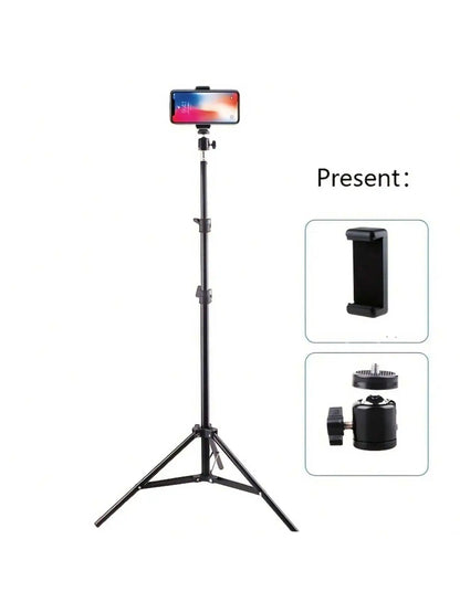 63-Inch Foldable Phone Tripod Stand with Phone Clip & Ball Head