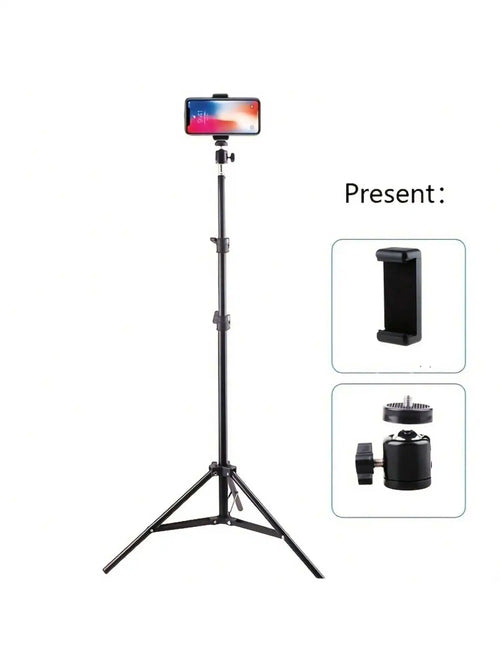 63-Inch Foldable Phone Tripod Stand with Phone Clip & Ball Head