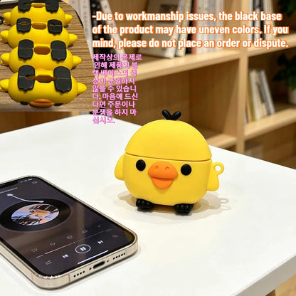 Cute Yellow Chick AirPods Case – Soft Silicone Protective Cover