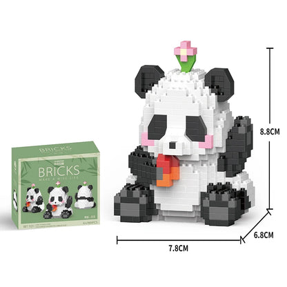 Panda Mini Building Blocks Set – Cute DIY Animal Brick Toy