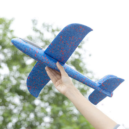 Large Foam Glider Plane Toy 48cm – Hand Throw Stunt Aircraft