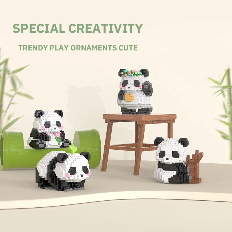 Panda Mini Building Blocks Set – Cute DIY Animal Brick Toy