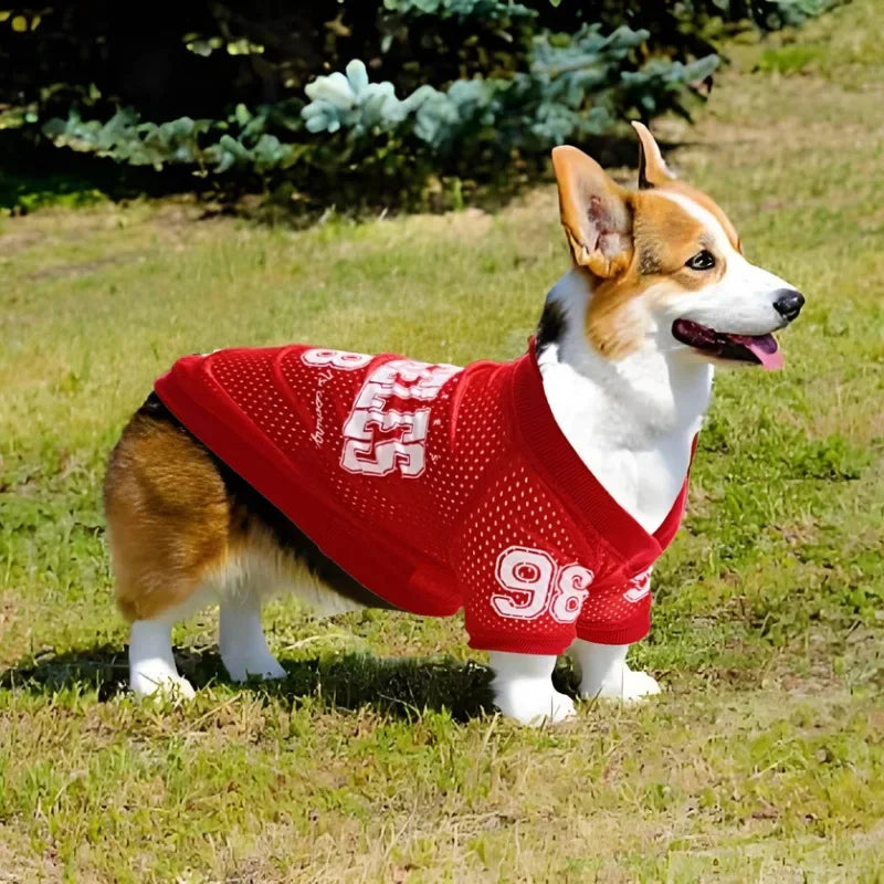 Mesh Breathable Dog Basketball Jersey Sport T-Shirt for Large & Small Dogs