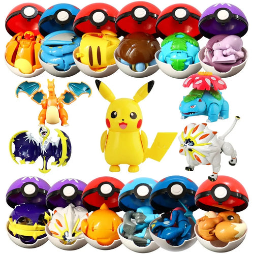12 Style Pokémon Ball Pikachu Mewtwo Action Figure Collection