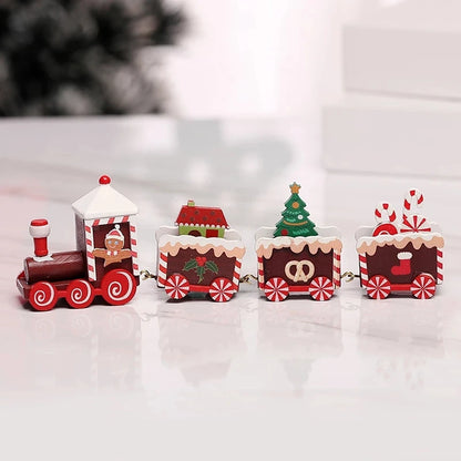 Christmas Wooden Train Decoration – Festive Holiday Ornament