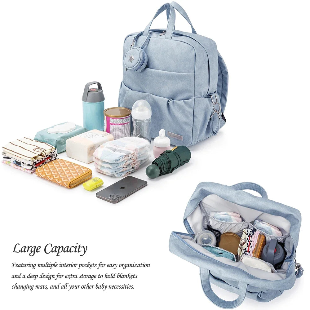 Soboba Large Capacity Waterproof Diaper Backpack with Pacifier Holder