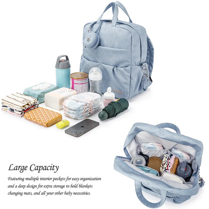 Soboba Large Capacity Waterproof Diaper Backpack with Pacifier Holder