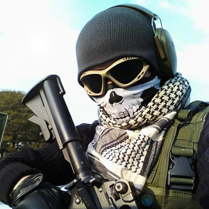 Skull Face Mask Halloween Skeleton Neck Gaiter Costume