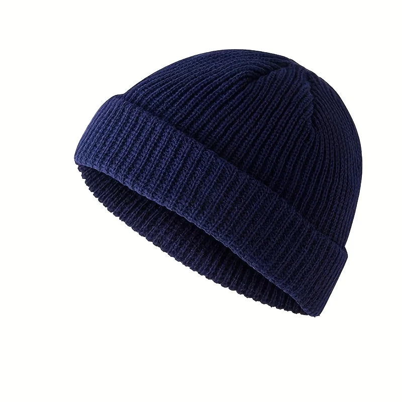 Knit Winter Beanie – Unisex Solid Color Warm Hat