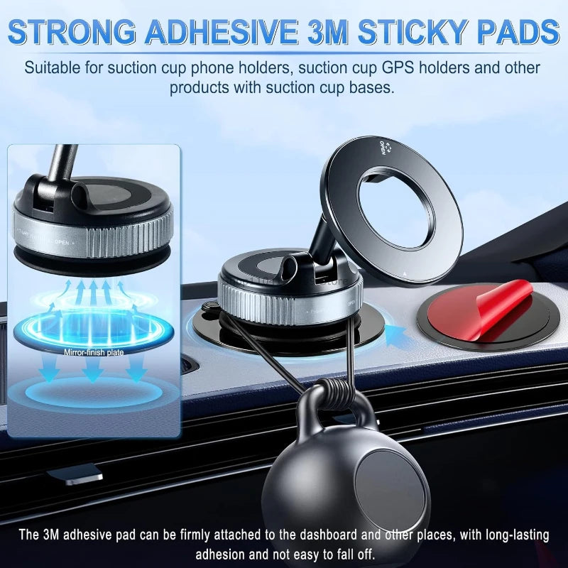 Car Phone Holder Adhesive Disc Pad – Suction Cup Sticky Base Mount (70mm/80mm)