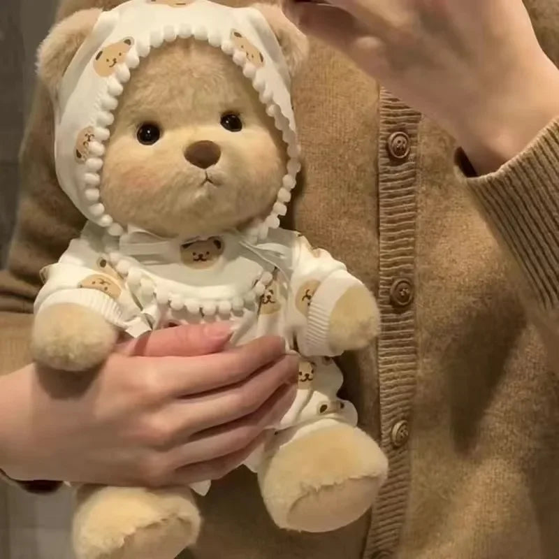 Dress-Up Teddy Bear Plush Toy with Changeable Outfits – Cute Stuffed Animal Doll