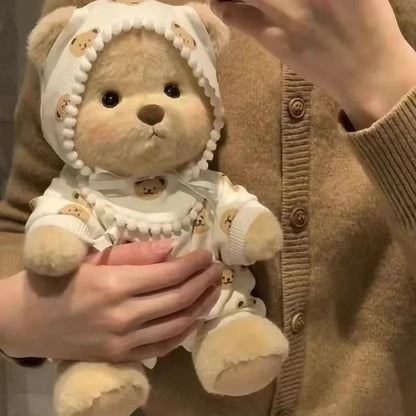 Dress-Up Teddy Bear Plush Toy with Changeable Outfits – Cute Stuffed Animal Doll
