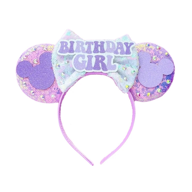 Mouse Ears Headband with Sequins & Bow – Kids & Adults