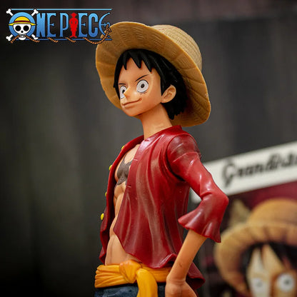 28CM One Piece Luffy Three Face Changing Action Figure
