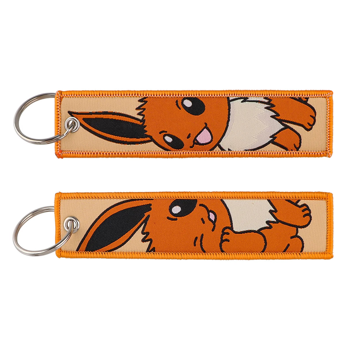 Anime Embroidered Keychain - Cute Cartoon Jet Tag Key Ring