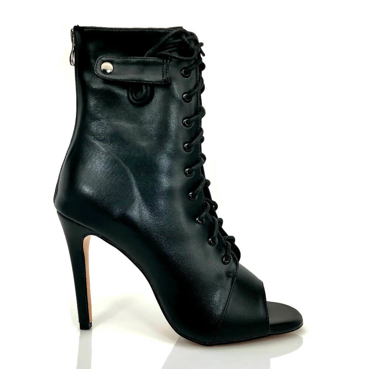 Women's Latin Dance Boots – Stiletto Heel Lace-Up Ballroom Dance Shoes