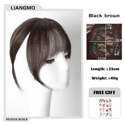 Clip-In Hair Topper with Bangs – Invisible Seamless Crown Coverage