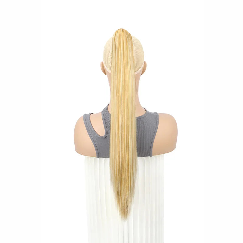 Claw Clip Ponytail Hair Extension – 24 Inch Long Straight Synthetic