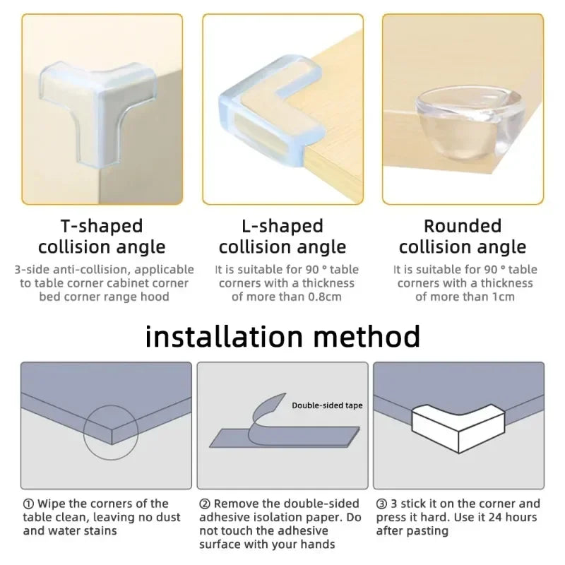 Baby Corner Protectors – Clear Table Edge & Furniture Safety Guards