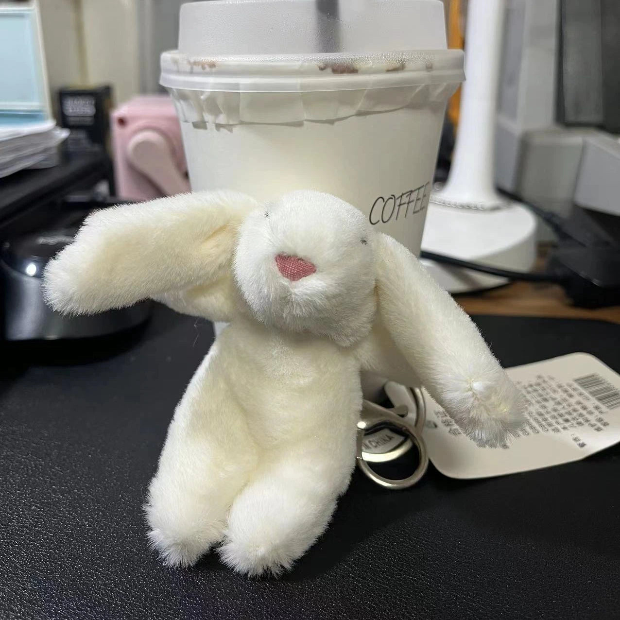 Cute Plush Rabbit Keychain Pompom Bag Charm