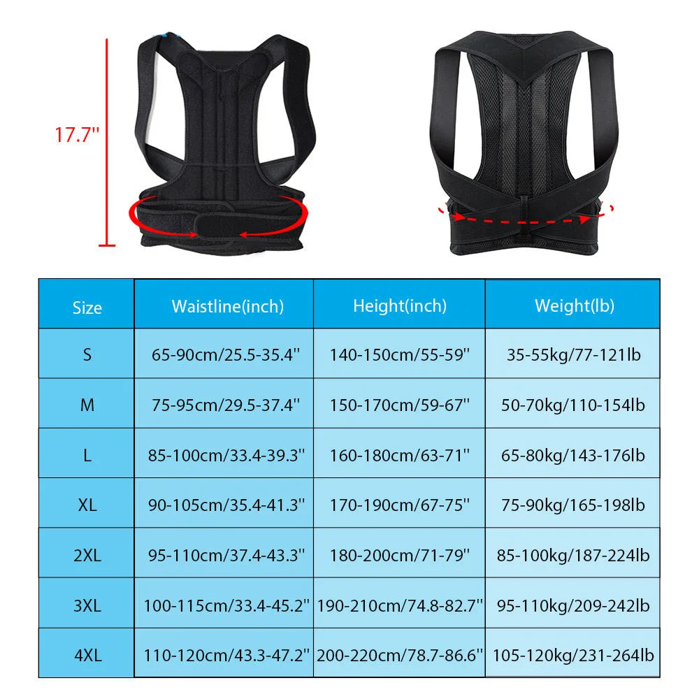 Posture Corrector Back Brace – Clavicle & Shoulder Support for Men & Women