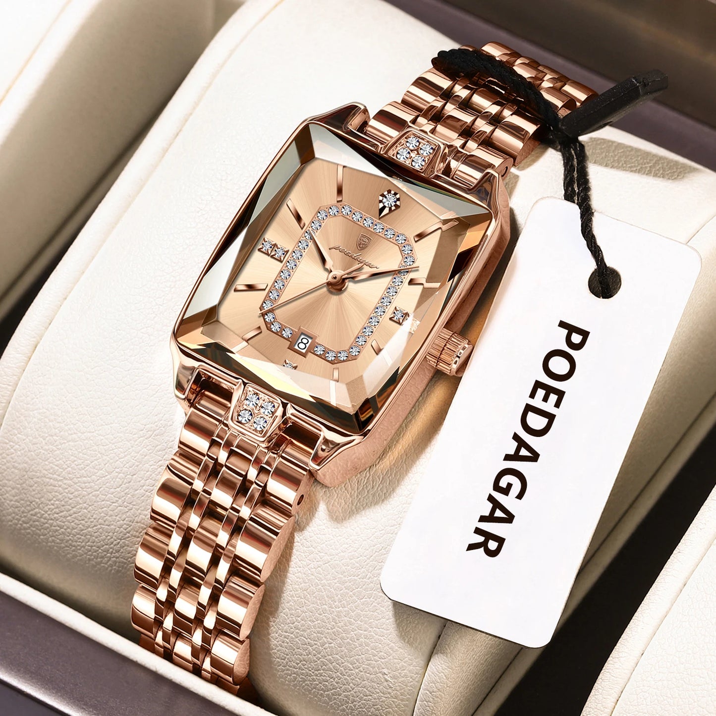 Poedagar Luxury Women's Quartz Watch – Waterproof Date Steel