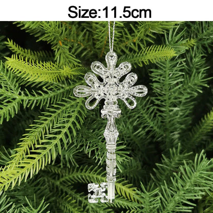 Crystal Acrylic Christmas Tree Hanging Ornaments – 5-Pack