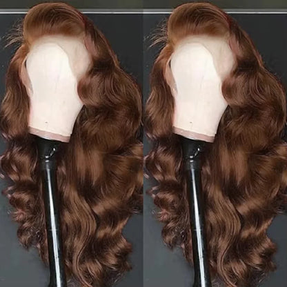 Chocolate Brown Body Wave 13x4 HD Lace Front Human Hair Wig
