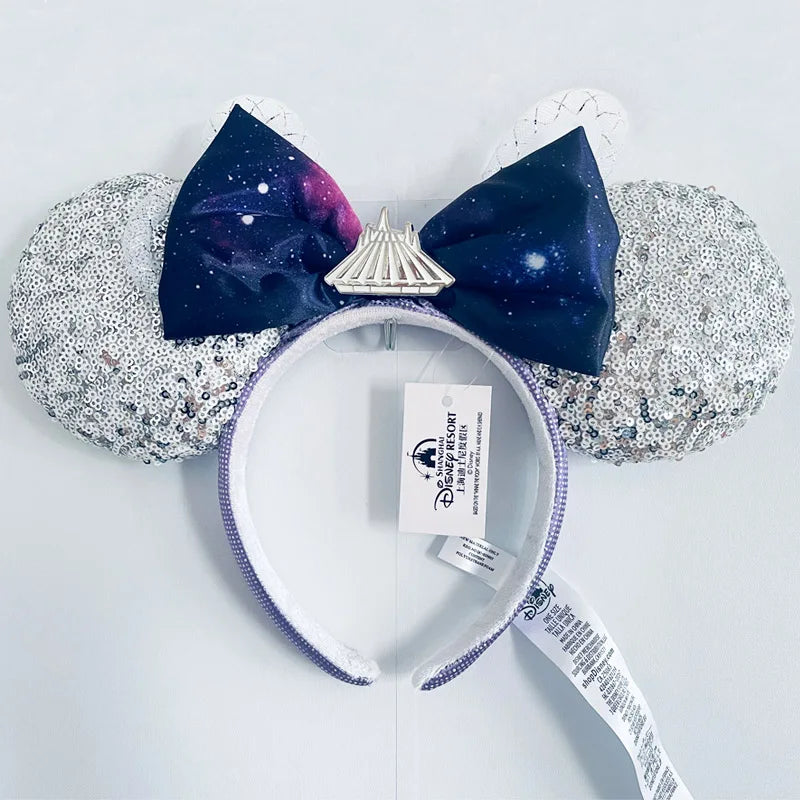 Disney Princess Minnie Ears Headband – Sequin Bow Hair Hoop