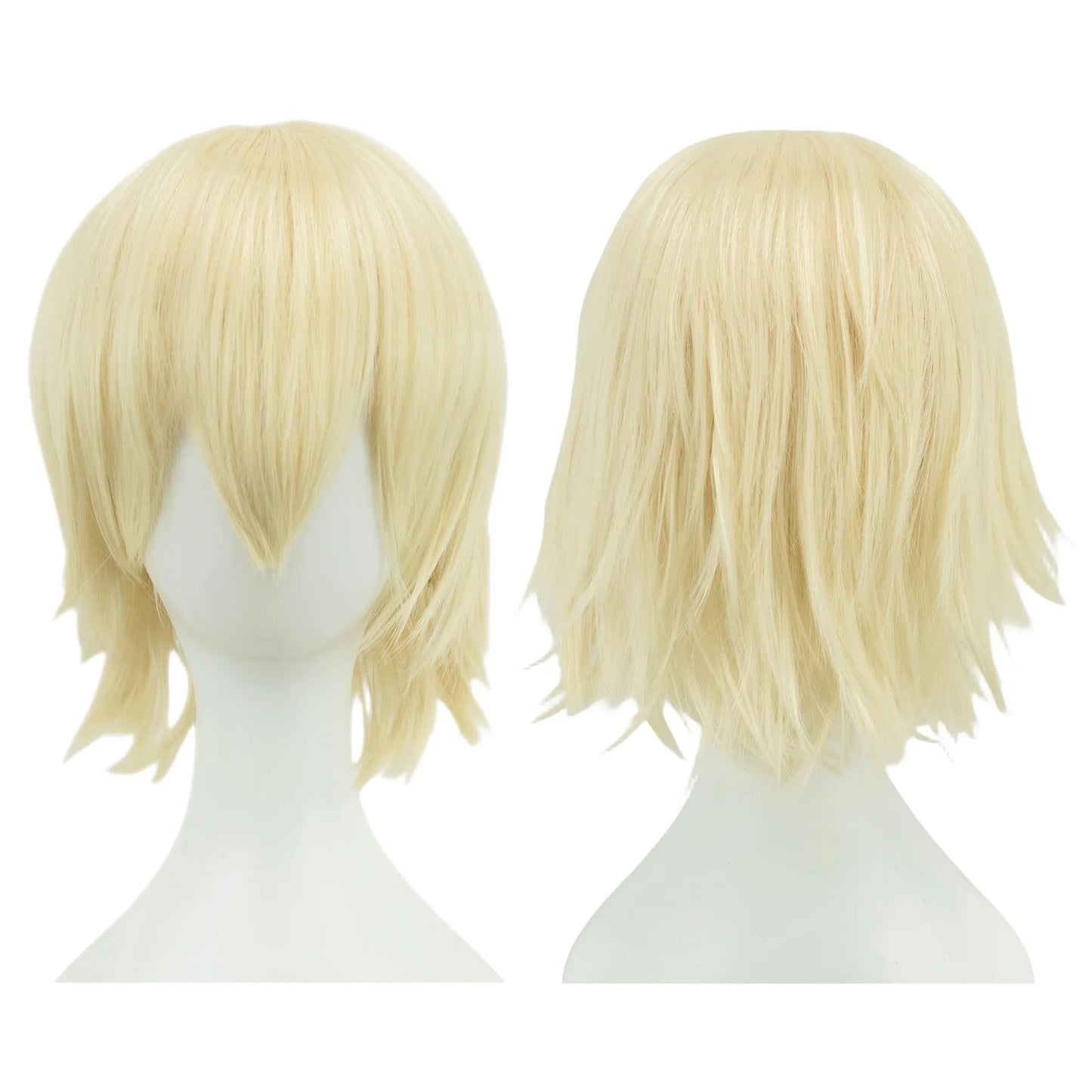 Short Bob Cosplay Wig Synthetic 12 Inch with Bangs