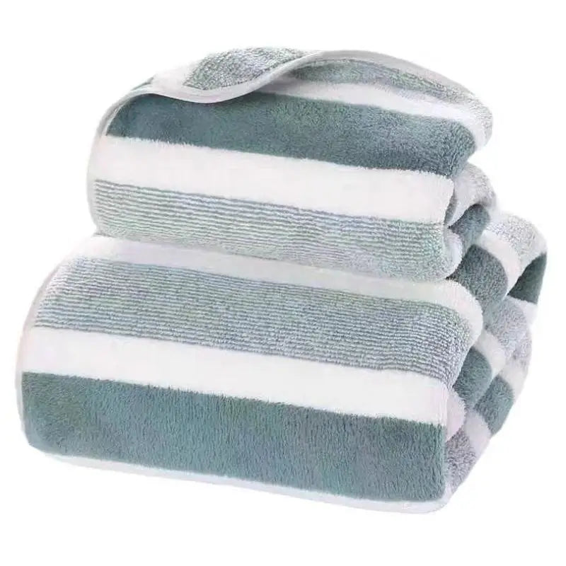 Coral Fleece Bath Towel – Thick, Quick-Dry & Absorbent