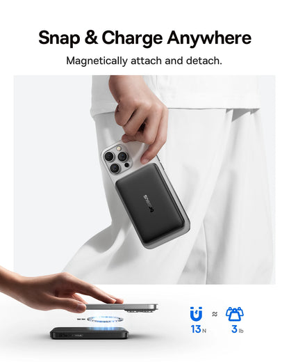 Baseus Qi2 Magnetic Power Bank 10000mAh – 25W Wireless & 45W Wired Charging