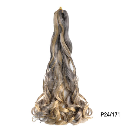 French Curl Braiding Hair 24 Inch – Pre-Stretched Synthetic Spiral Braids for Women