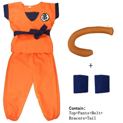 Son Goku Cosplay Costume Set – Dragon Ball Anime Halloween Outfit for Kids & Adults