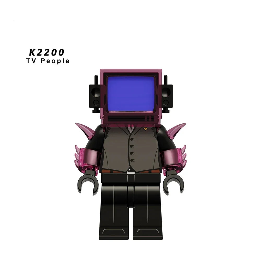 Skibidi Toilet Mini Building Block Figures – TV Man, Cameraman & More
