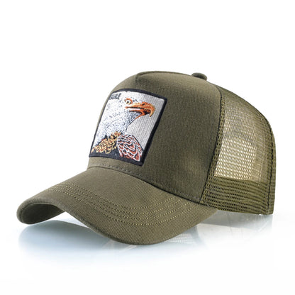 Camouflage Trucker Cap with Eagle Patch – Unisex Snapback