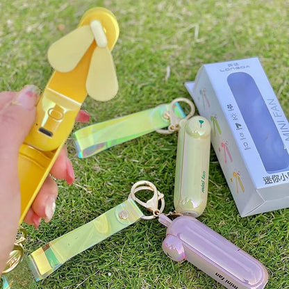 Portable Mini USB Rechargeable Handheld Fan 2-in-1 Desk & Hand Fan with Cute Design