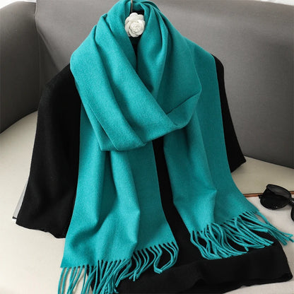 Cashmere-Feel Winter Scarf – Women's Long Warm Pashmina Shawl & Wrap